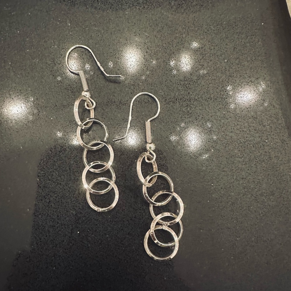 Elegant Sterling Silver Dangle Earrings
